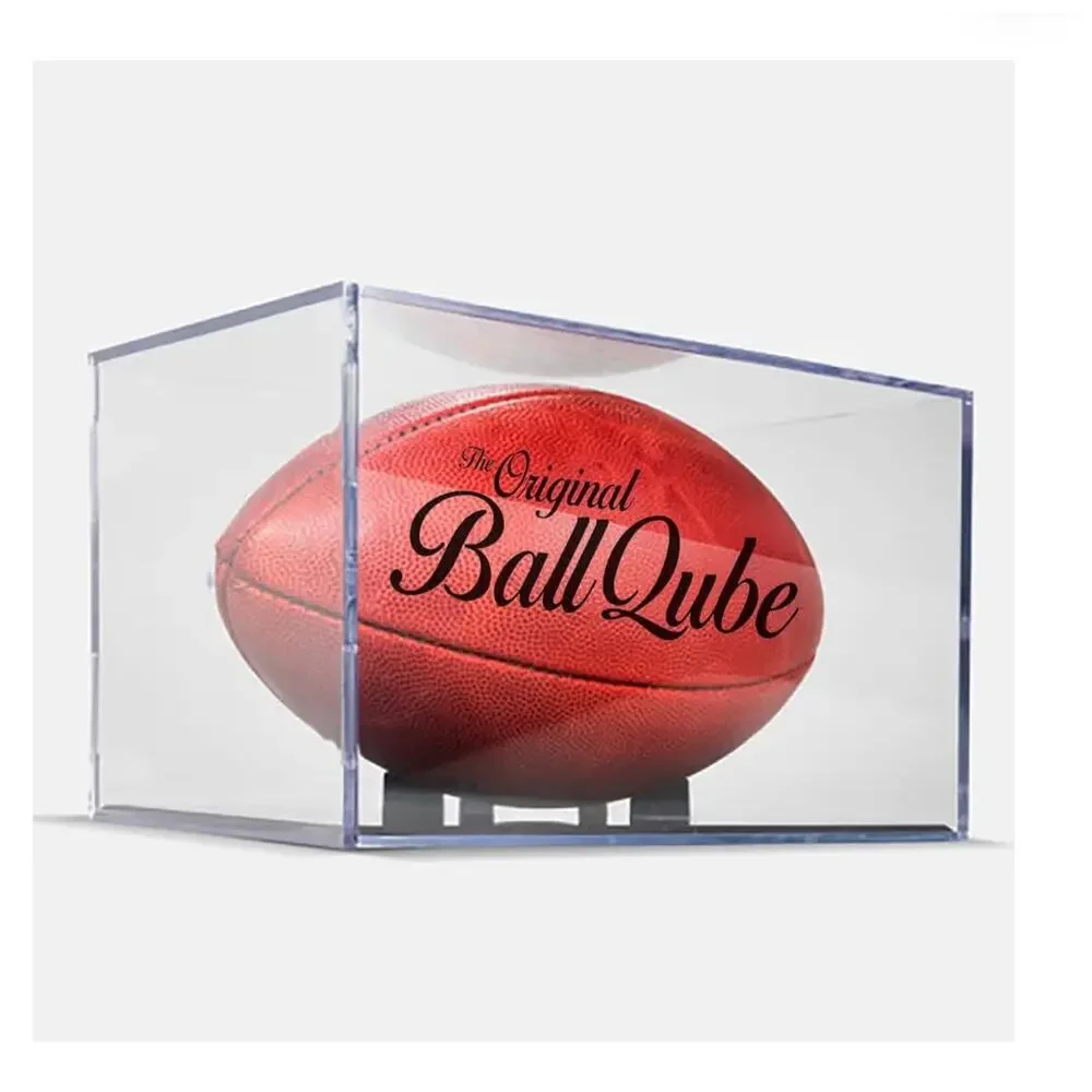 Football Acrylic Display Case for Memorabilia and Autographed Ball New